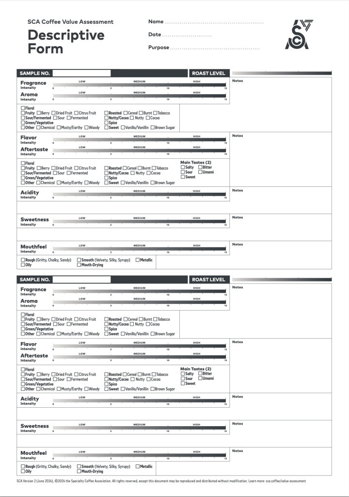 SCA CVA Descriptive Form